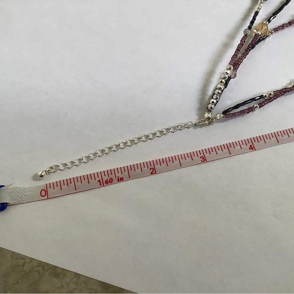 Cookie Lee 5 Strand Multi Colored Necklace - Picture 5 of 6